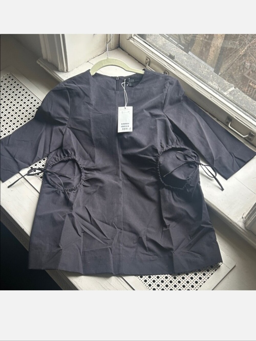 COS Indigo Circle Drawstring Top 2